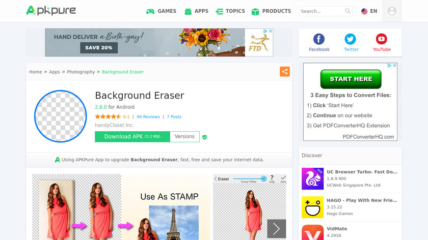 Background Eraser Landing Page