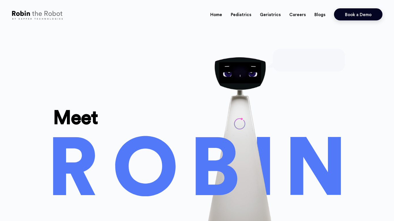 Robin the Robot Landing page