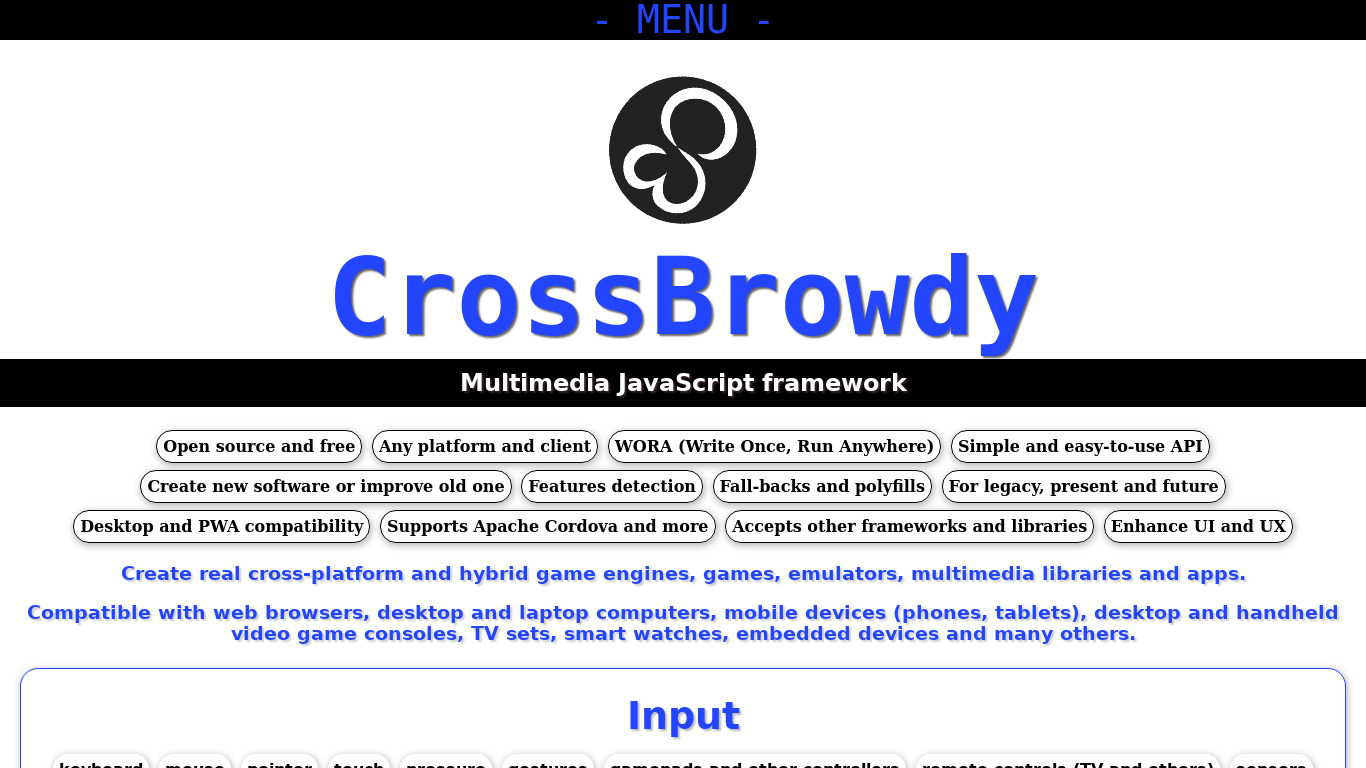 CrossBrowdy Landing page