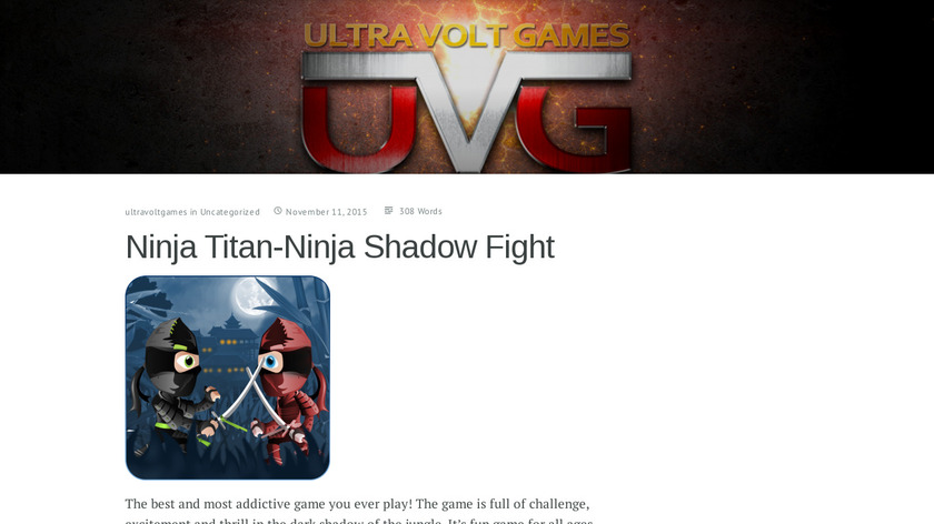 Ninja Titan Ninja Shadow Fight Landing Page