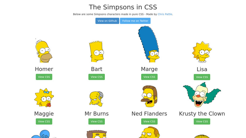 The Simpsons in CSS screenshot