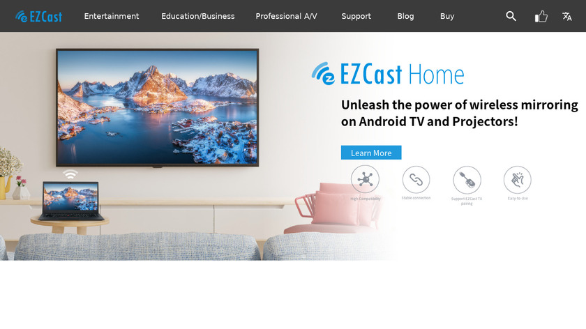 EZCast Screen Landing Page
