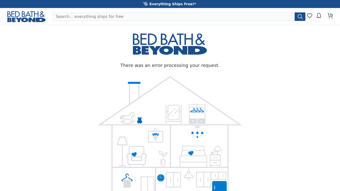 Bed Bath & Beyond Landing page