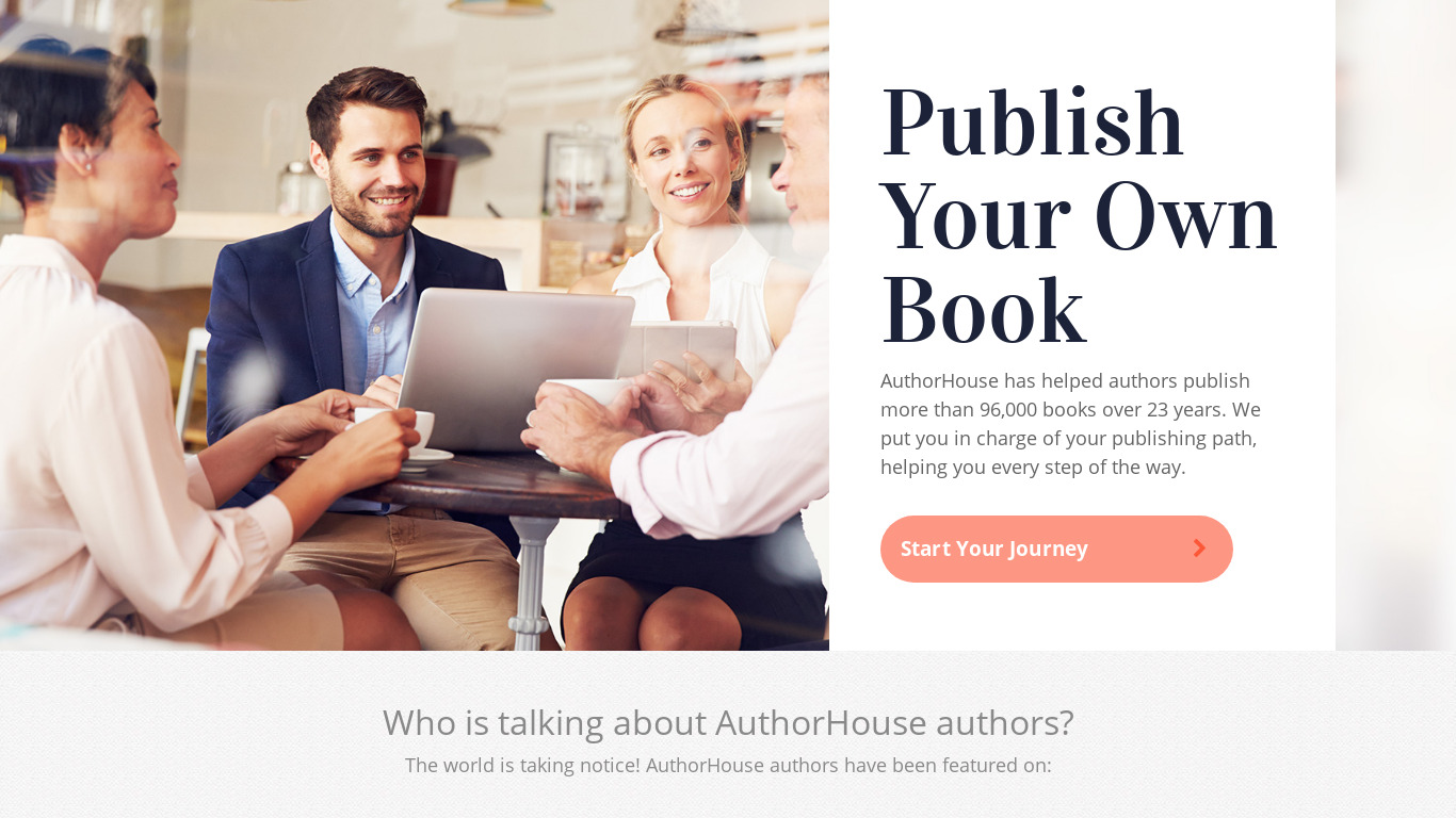 Author House Landing page