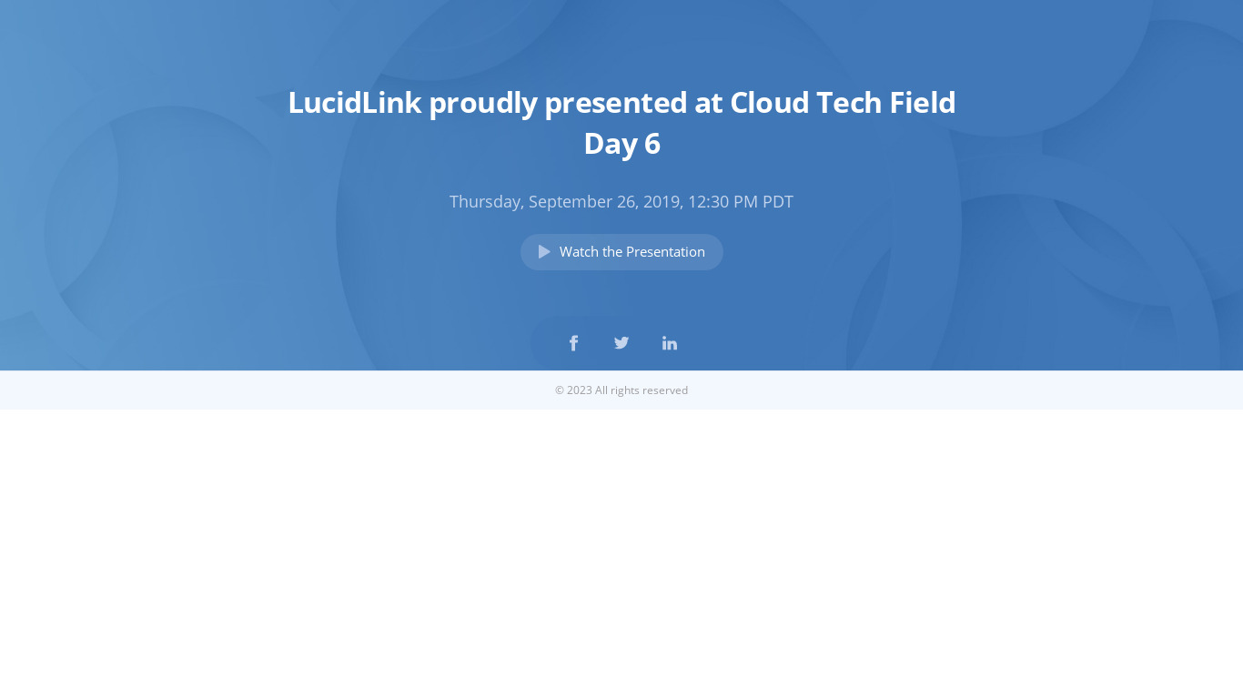 LucidLink Landing page