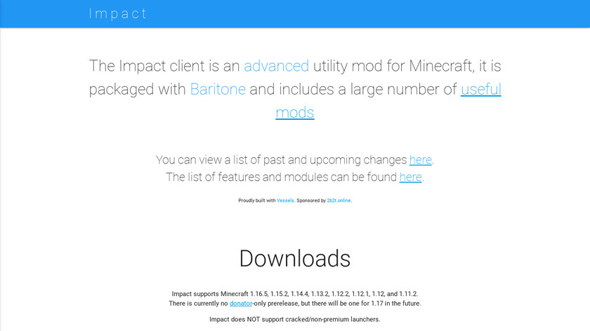 Impact Client Landing Page