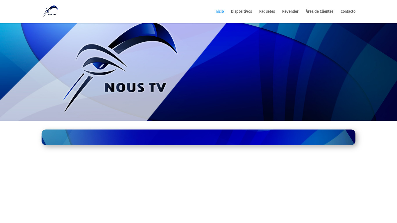NOUS TV Landing page