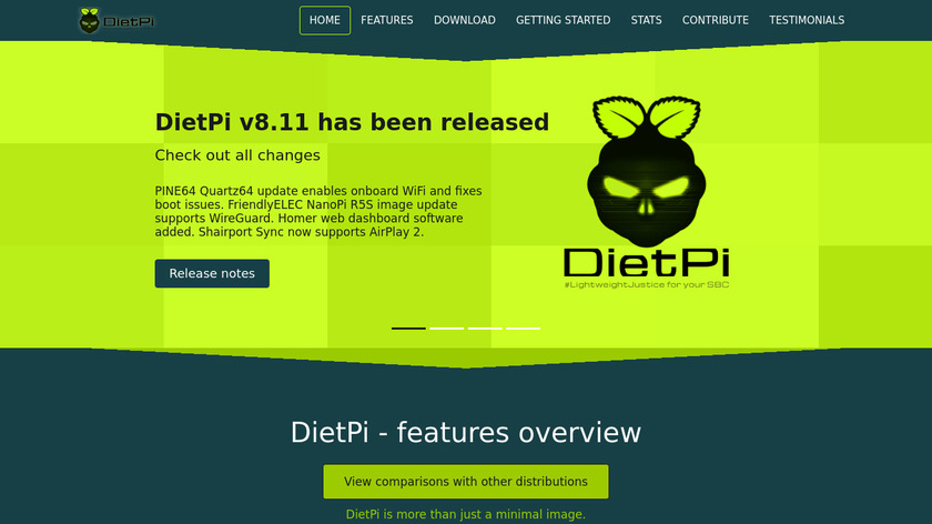 DietPi Landing Page