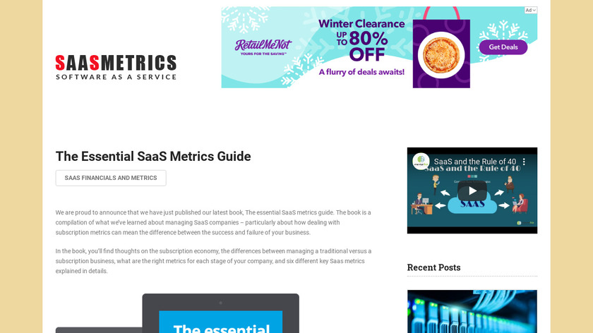The essential SaaS metrics guide Landing Page