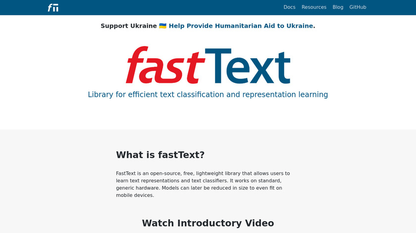 FastText Landing Page