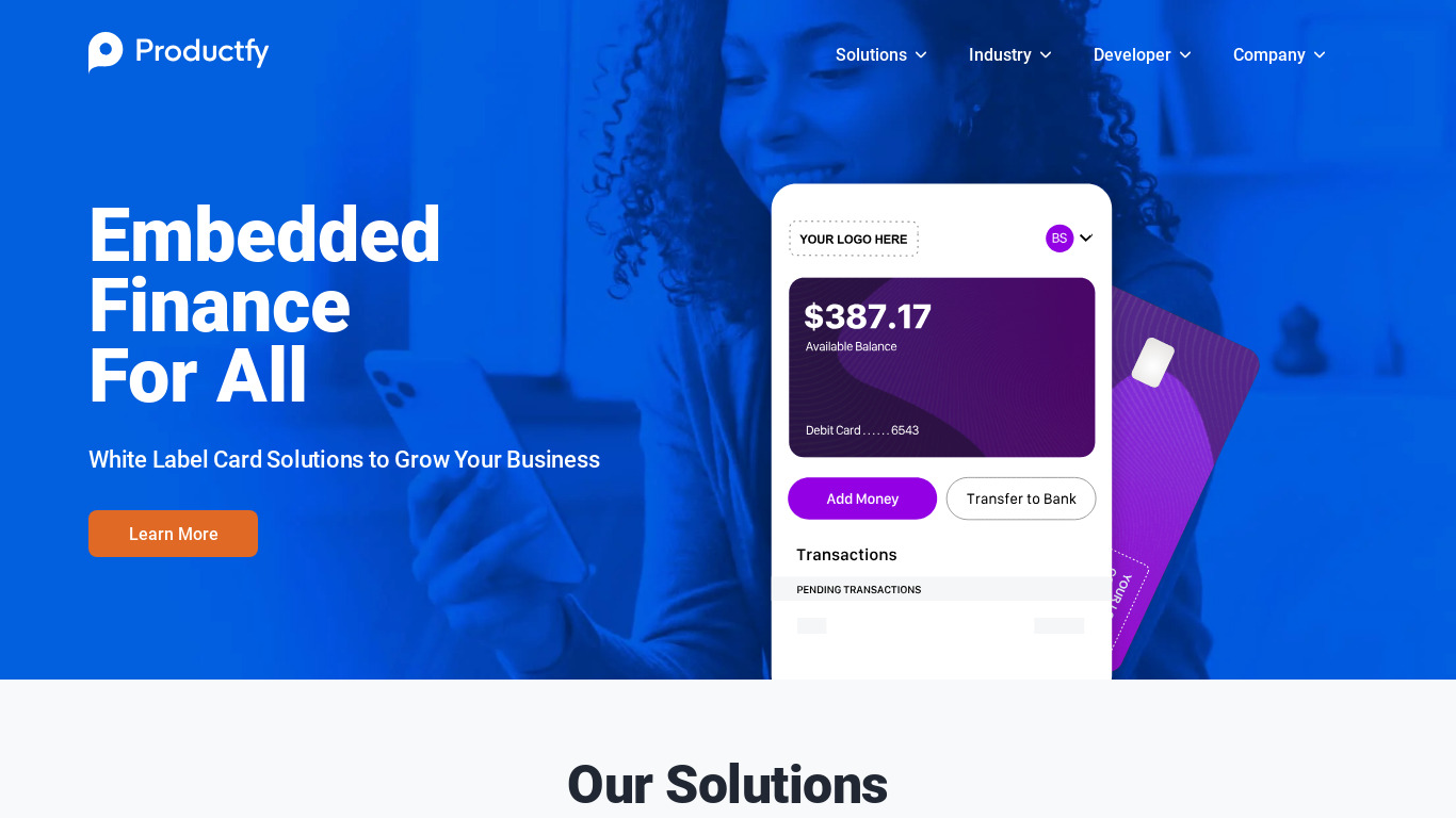 Productfy Landing page
