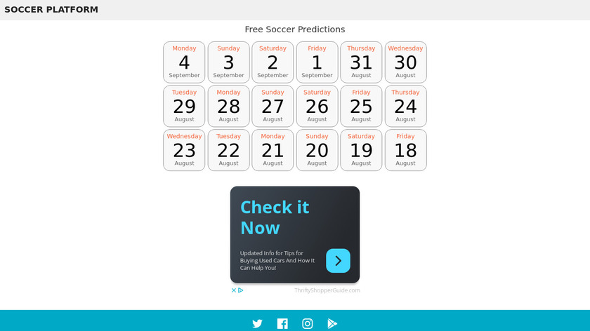 Soccer Predictions Landing Page