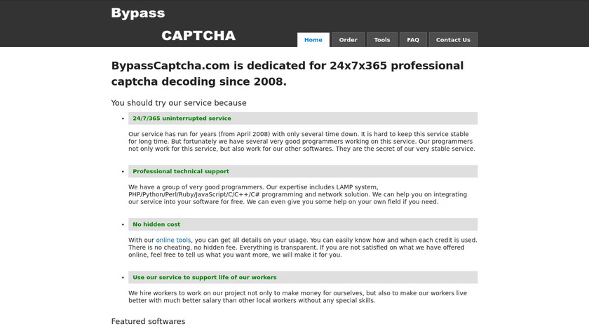 Bypass Captcha Landing Page