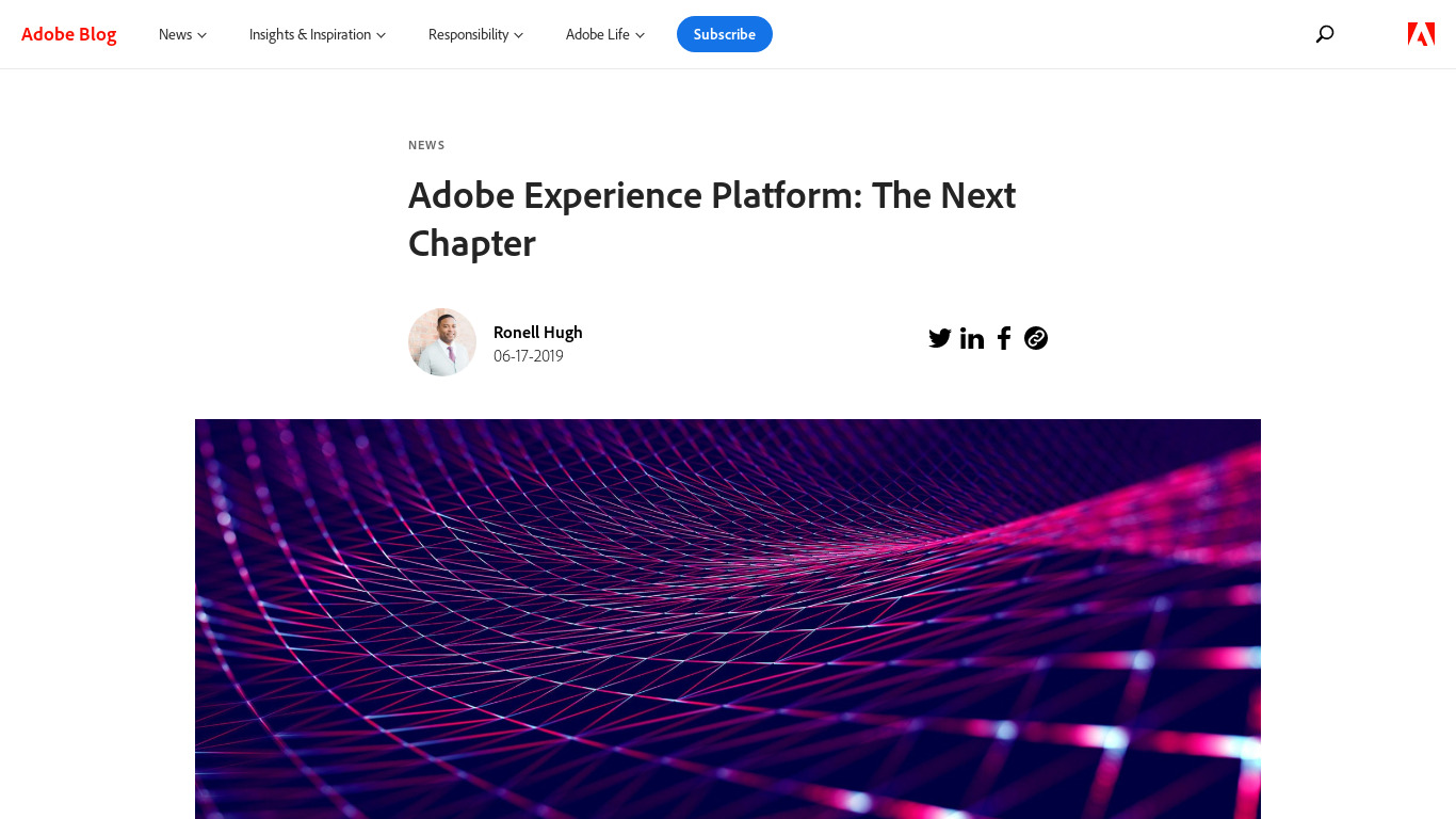 Adobe Experience Platform Landing page