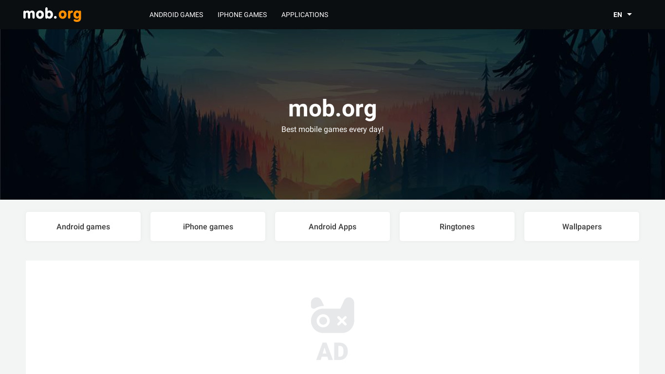 Mob.org Landing page