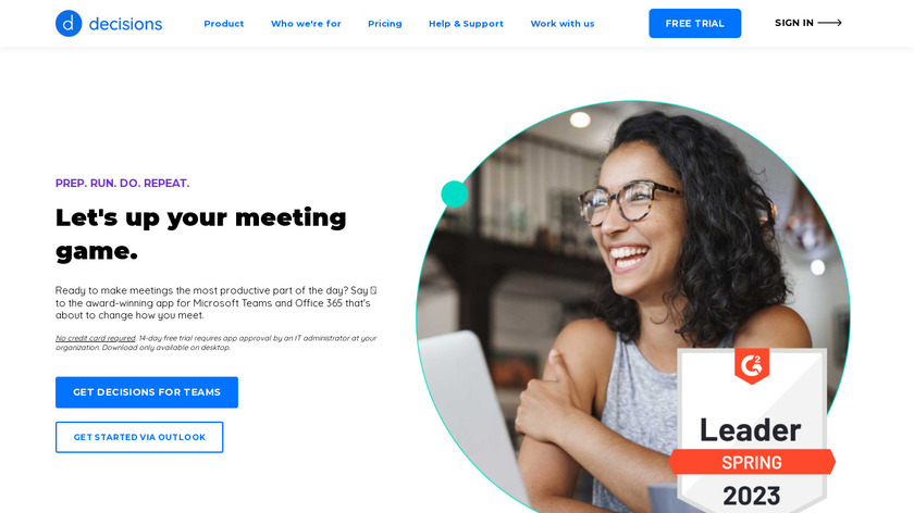 Decision Time Meetings Landing Page