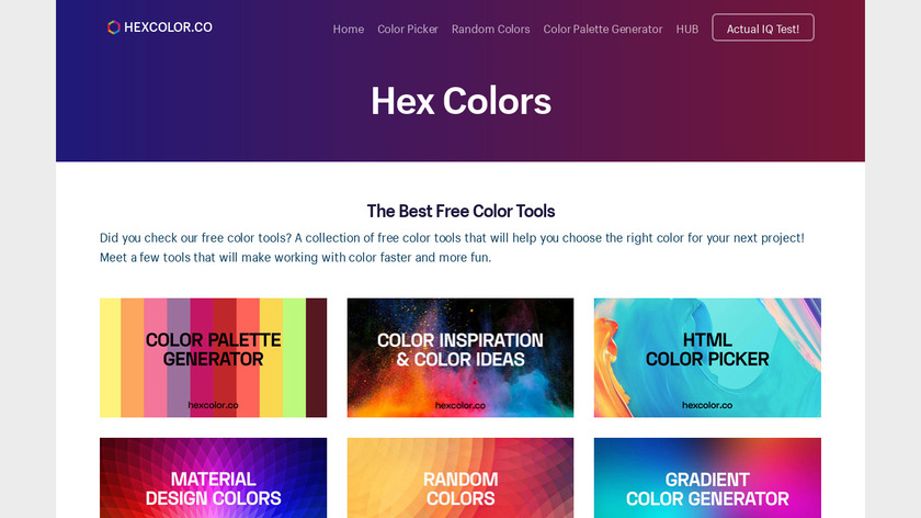 Hex Colors Landing Page