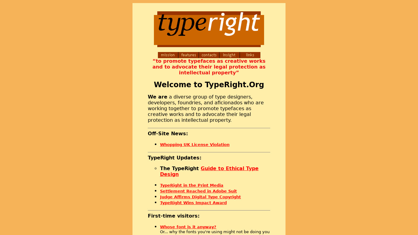 TypeRight Landing page