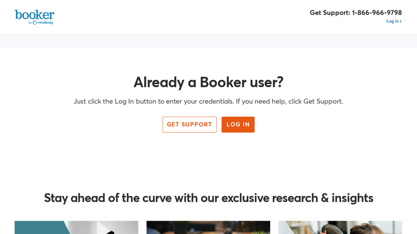 Booker Software Landing Page