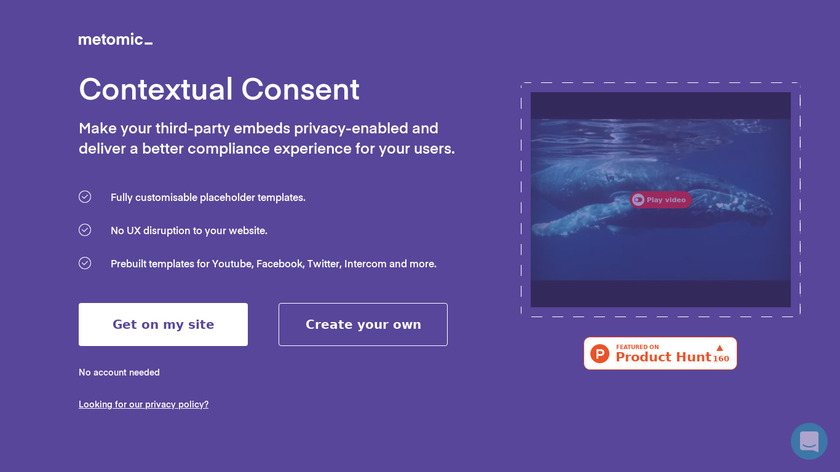 Metomic Contextual Consent Landing Page