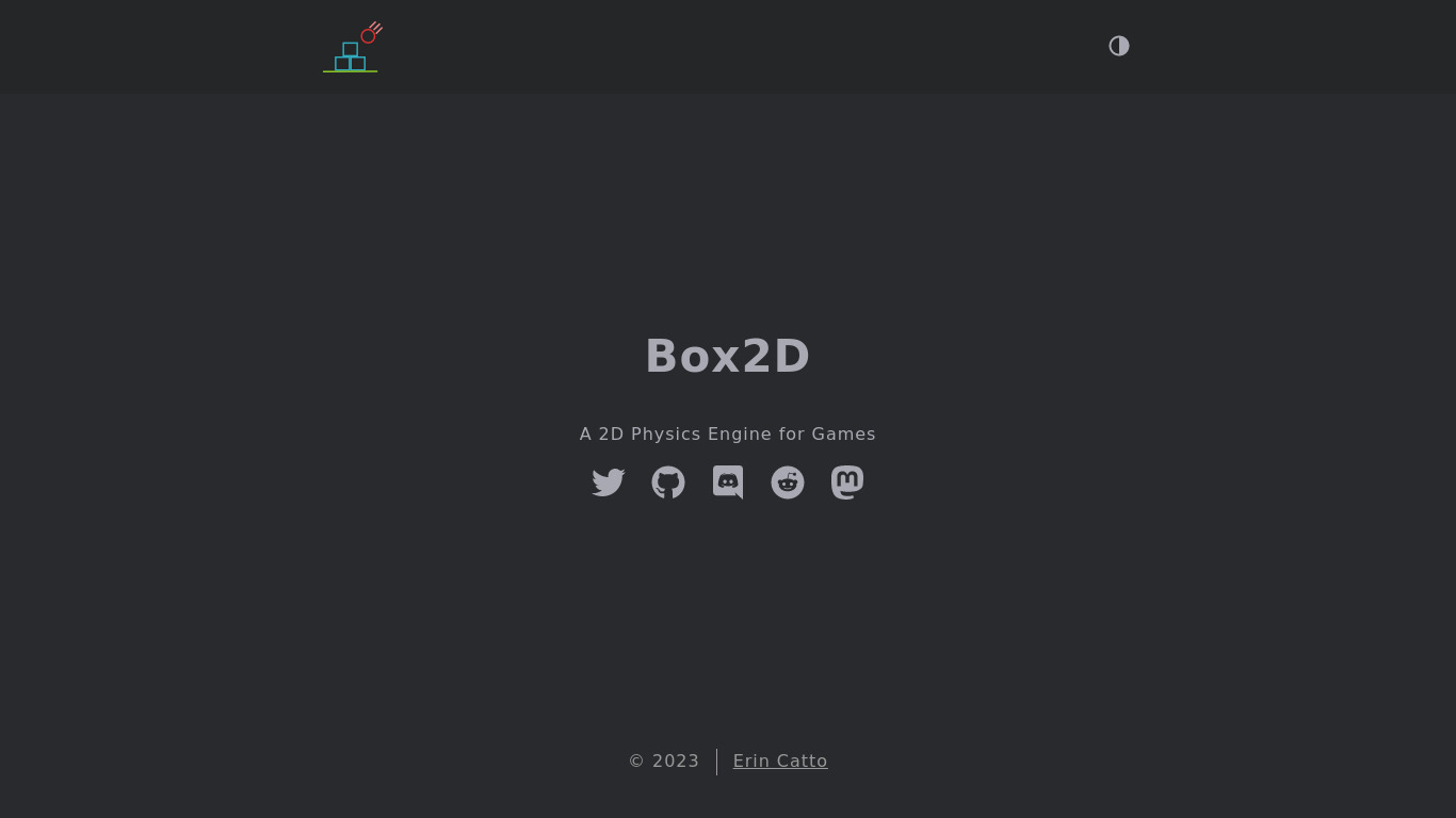 Box2D Landing page