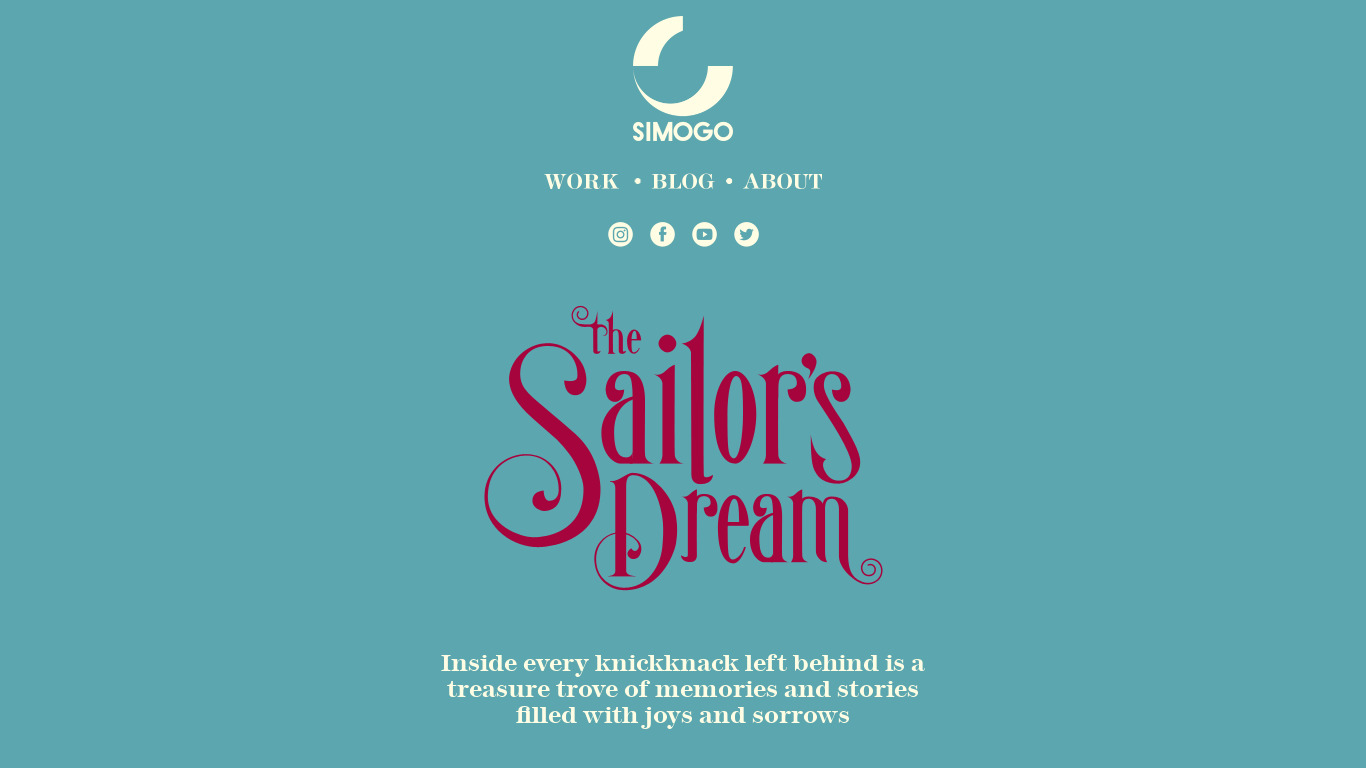 The Sailor's Dream Landing page