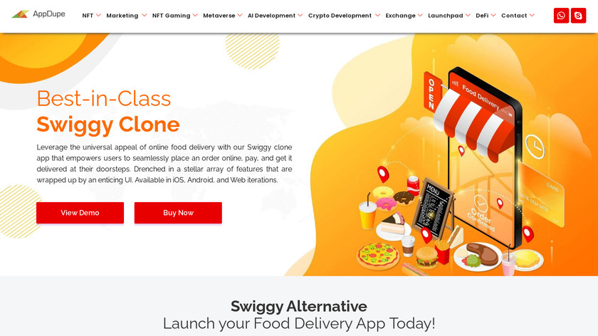 Swiggy clone App Landing Page