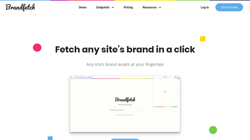Brandfetch for Chrome Landing Page