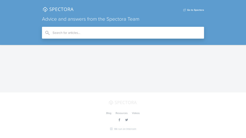 Spectora support Landing Page