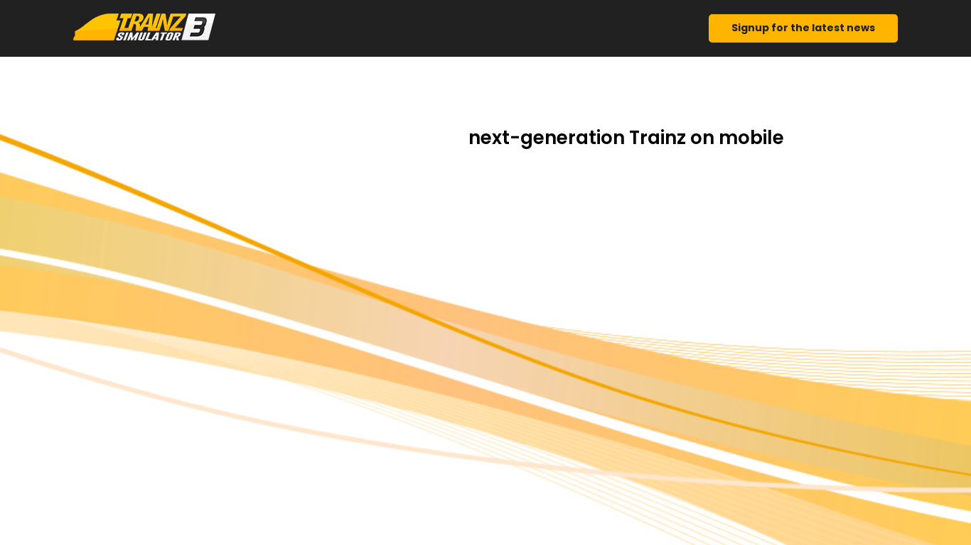 Trainz: A New Era Landing page