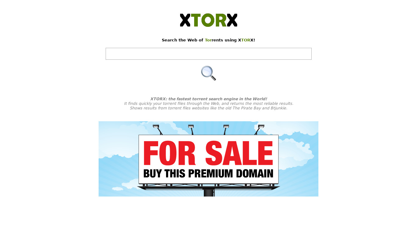 XTORX Landing page