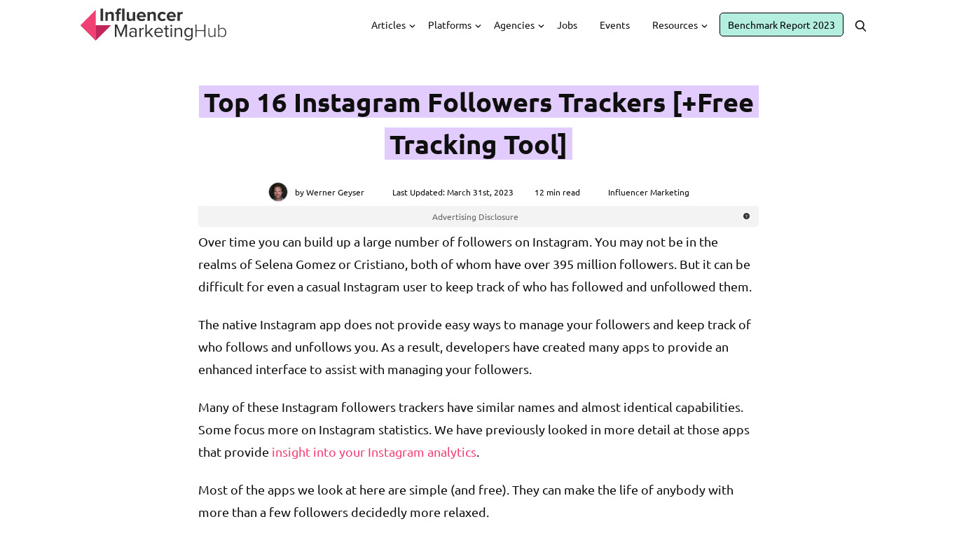 Followers Track for Instagram Landing page
