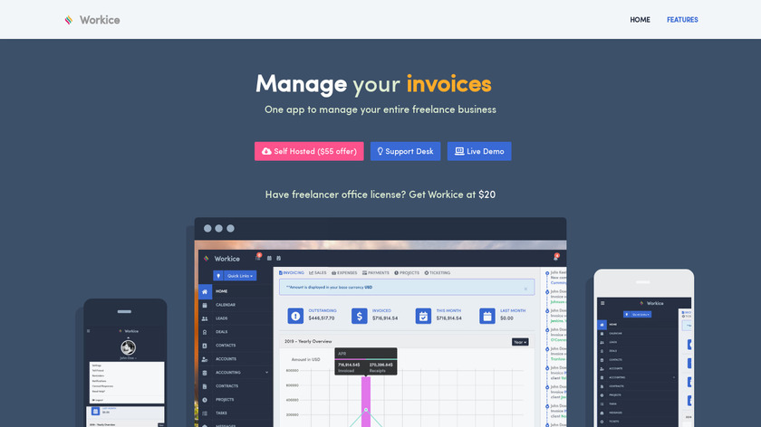 Workice CRM Landing Page