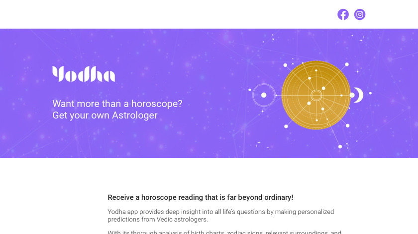 Yodha My Astrology & Horoscope Landing Page