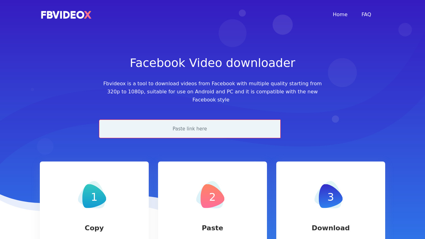 fbvideox Landing page