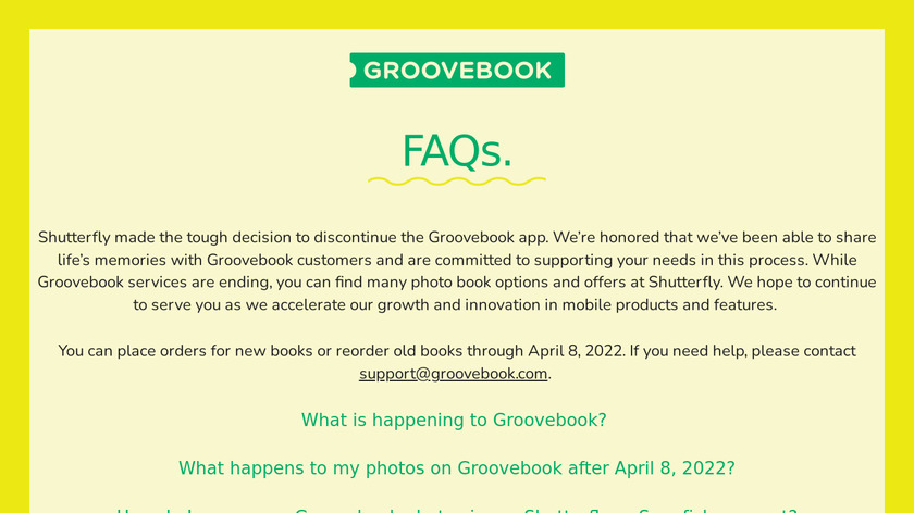 Groovebook Landing Page