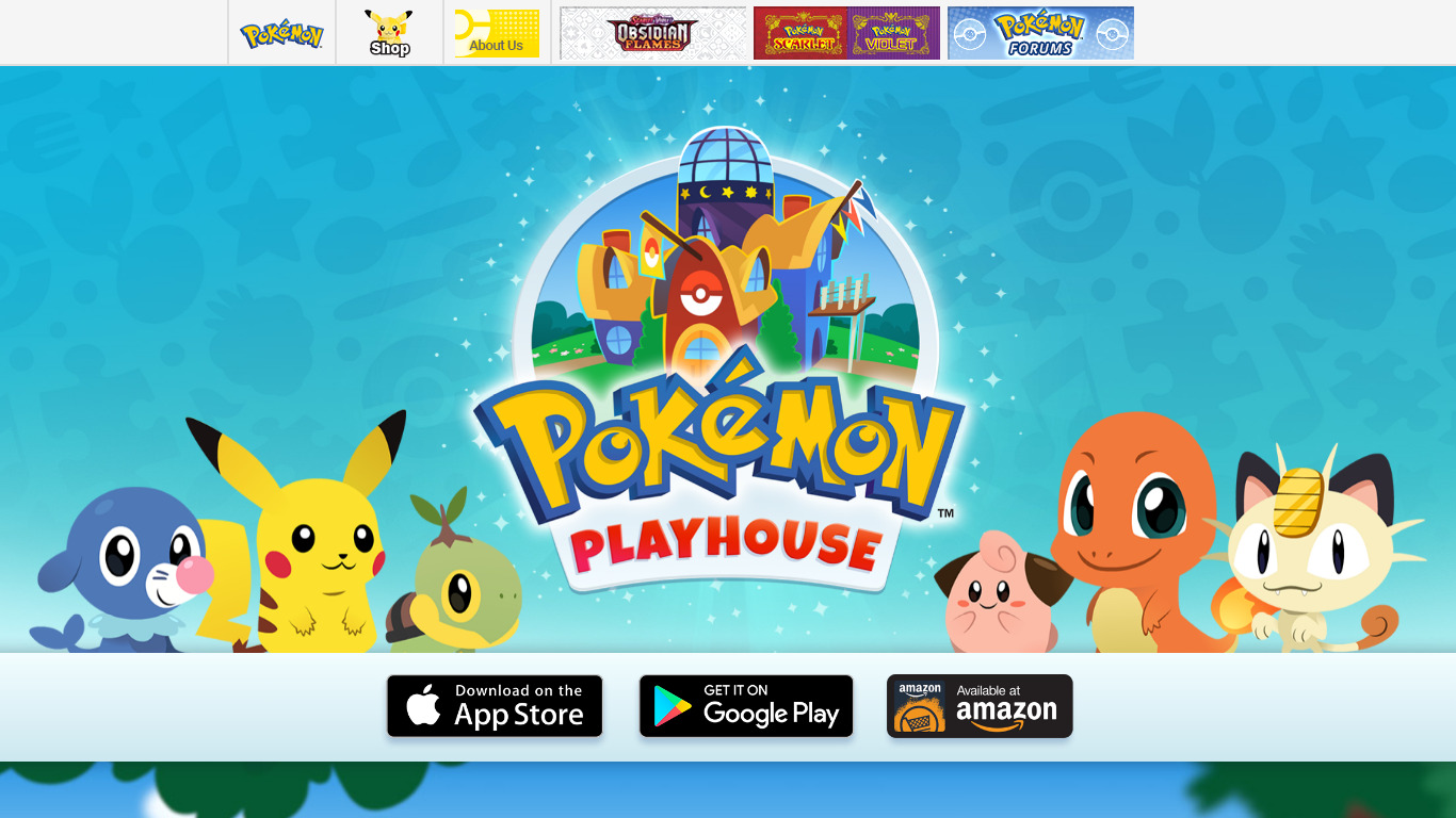 Pokémon Playhouse Landing page