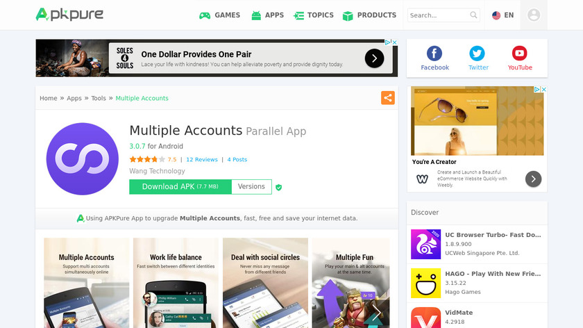 Multiple Accounts Landing Page