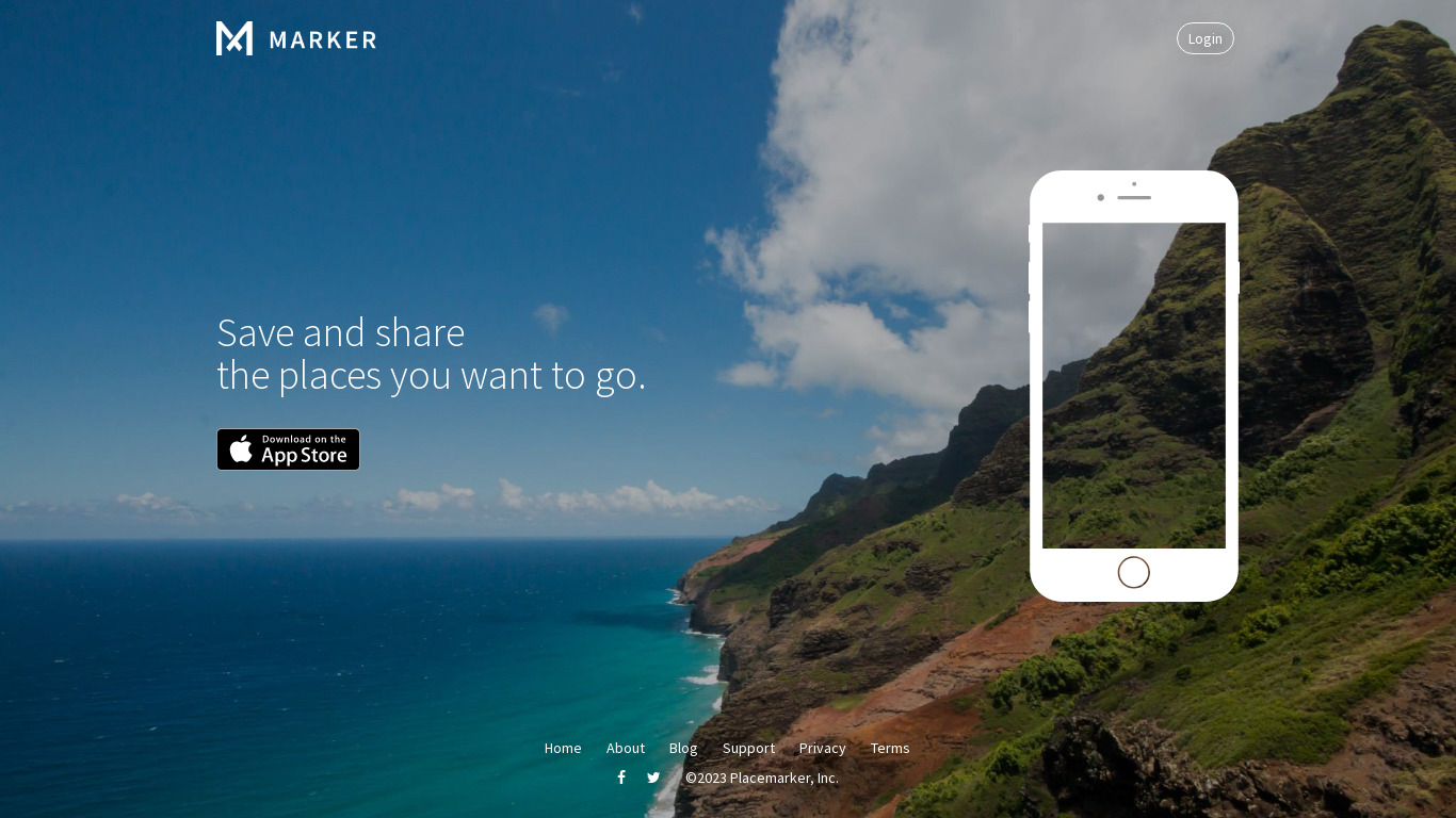Marker (@placemarker) Landing page