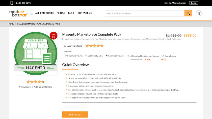 Magento Marketplace Complete Pack Extension Landing Page