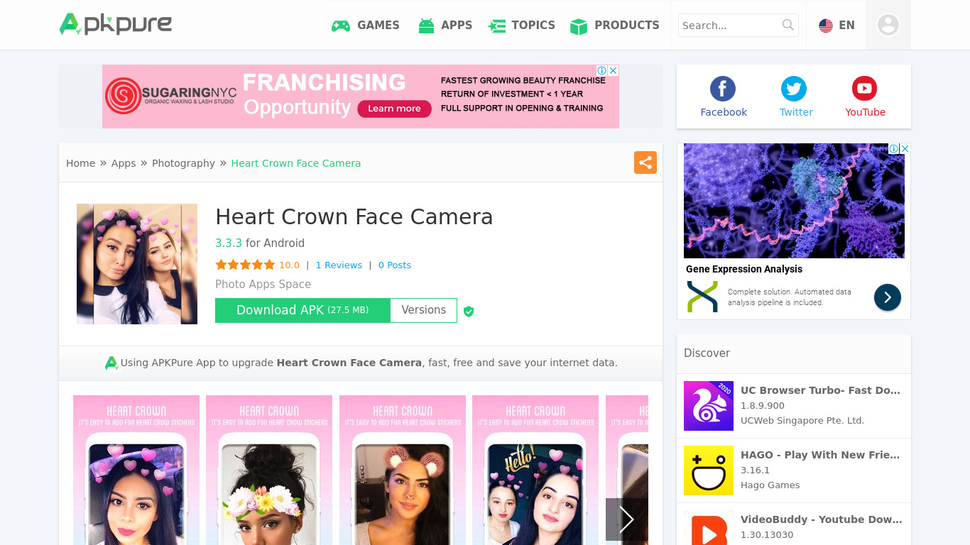 Heart Crown Camera Landing page