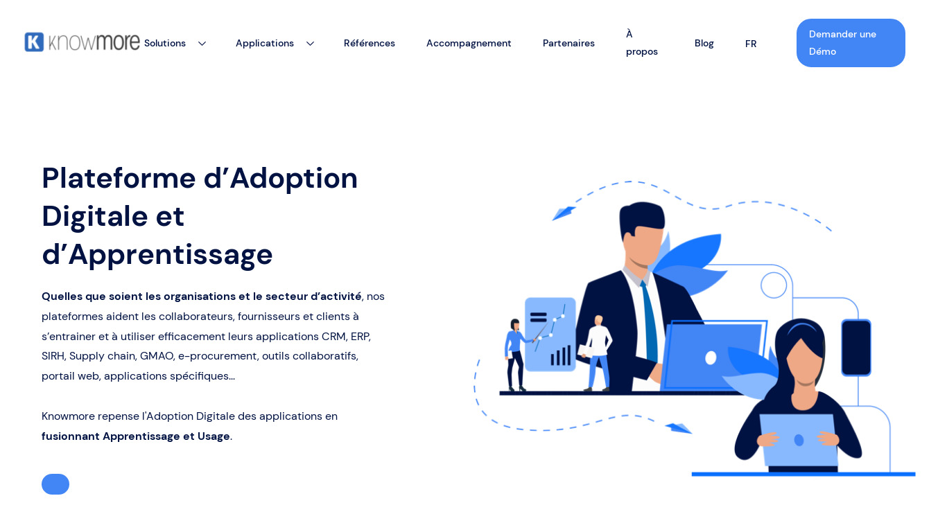Knowmore Landing page