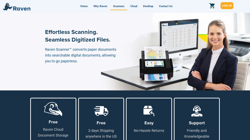 Raven Document Scanner Landing Page