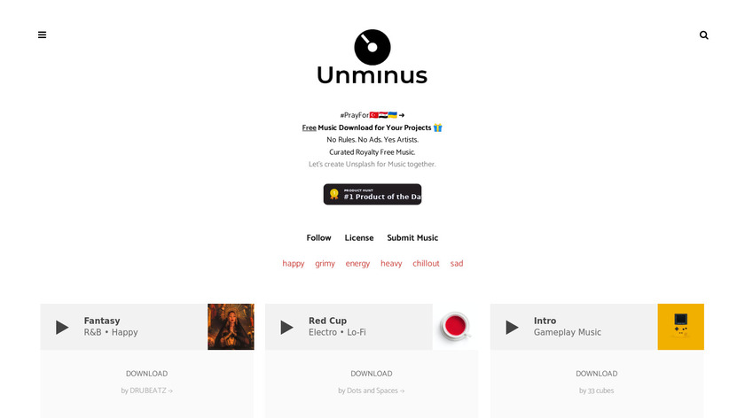 Unminus Landing Page