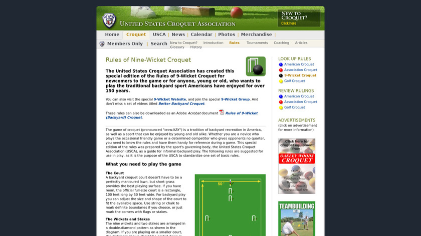 Croquet Landing Page