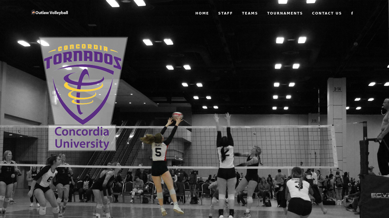 Outlaw Volleyball Landing page