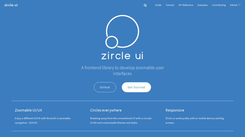 Zircle UI Landing Page