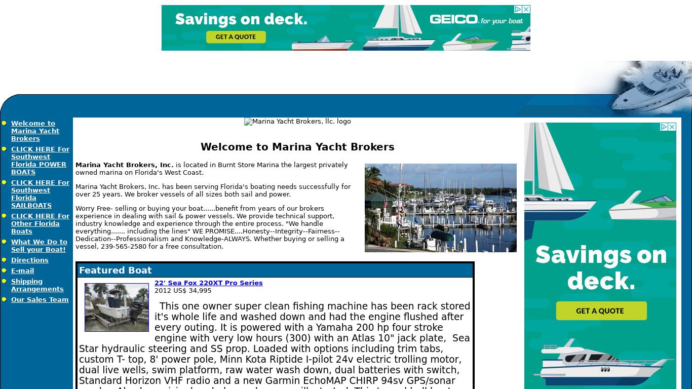 yachtworld.com marina-yacht Landing page