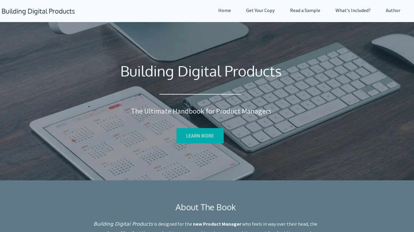 Building Digital Products Landing page