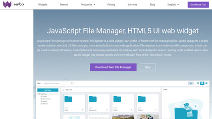 Webix JavaScript File Manager image